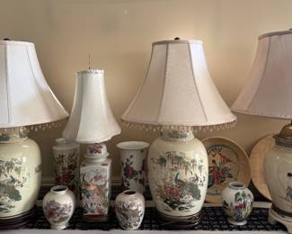 Asian Lamps and Vases