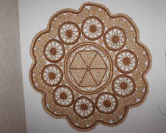 Vintage Woven Rattan Wall Hanging