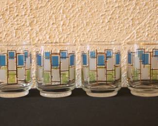 Vintage Libby Nordic lowball glasses (4)