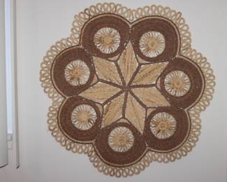 Vintage Woven Rattan Wall Hanging