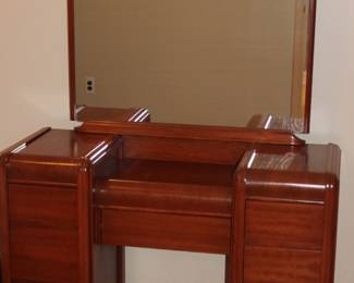 Vintage Art Deco waterfall vanity dresser