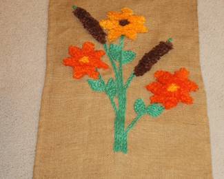Mid-Century modern burlap wall hanging (2)