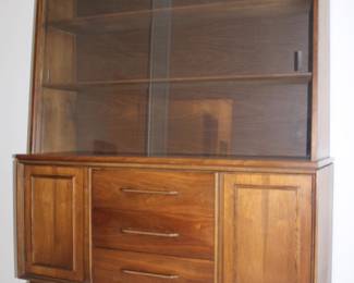 Mid-Century Modern Walnut Hutch