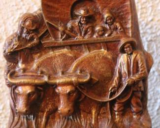 Vintage Conestoga Wagon Bookends