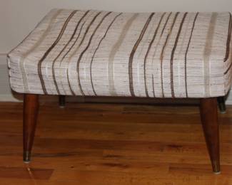 Mid-Century modern upholstered ottoman