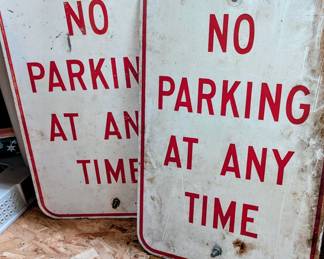 No parking signs