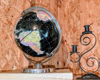 Vintage 1960s Britannica Black globe