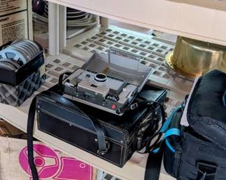 Vintage cameras and movie projectors