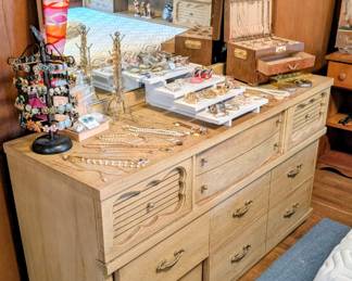 Mid-century vintage dresser with mirror