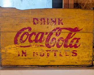 Old coca cola wooden crate