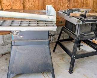 Powerkraft 10-in motorized saw & 10" skilsaw with stand