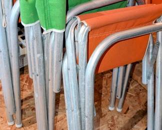 Vintage aluminum camping chairs