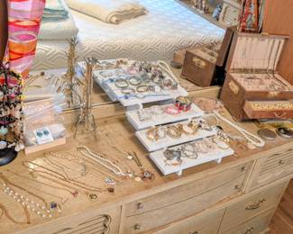 Vintage costume jewelry and some Sterling