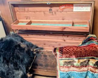 Bare skin fur rug - Vintage Lane, cedar chest