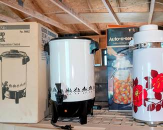 Vintage percolators and drink dispensers