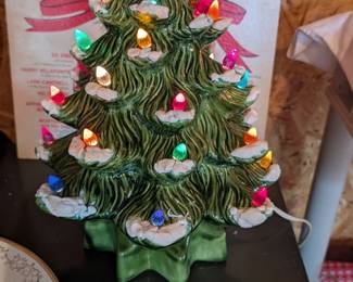 Vintage a ceramic Christmas tree. Perfect size!