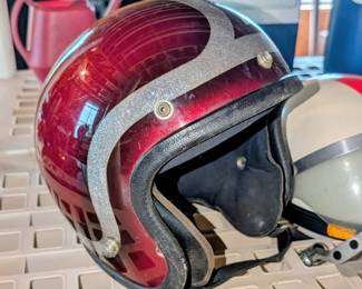 Metal flake glitter vintage helmet