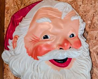 1950s molded plastic light up Santa