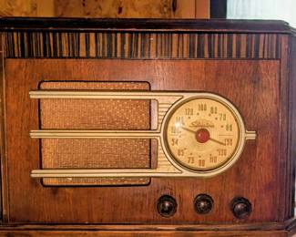 Silvertone radio and record player