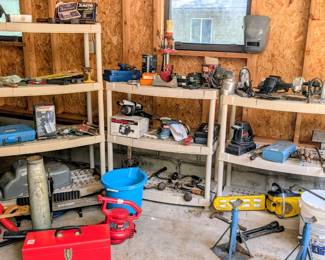 Lots of tools, chainsaw, garage stuff!