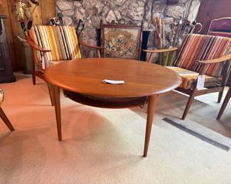 Grete Jalk for France & Son - teak coffee table with suspended lower shelf