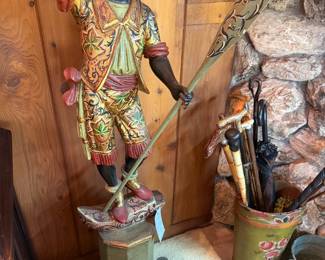 16th Century French Gothic Bishop's chair - Venetian Blackamoor Torchiere