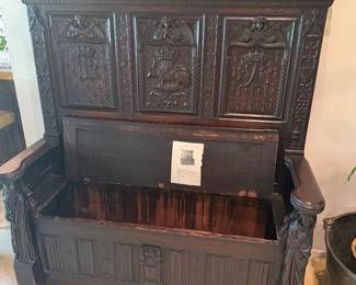 16th Century French Gothic Hall Bench