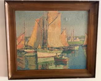 Edgar Payne - Vintage textured serigraph