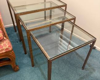 MCM Brutalist stacking tables