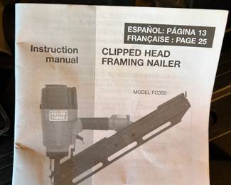 #187 porter cable clipped head framing Nailer $75.00