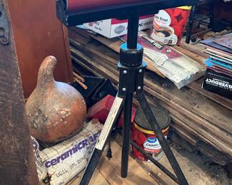 #222 tool shed wood rolling stand $20.00
