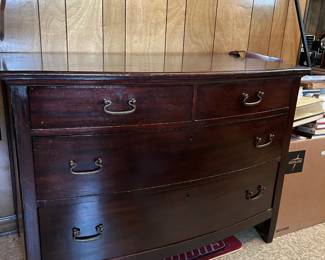 #153 3 drawer chest wood vintage as is finish 42x23x31 $65.00