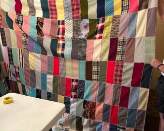 #144 98x63 polyester quilt with blanket stitch not quilted piece back $30.00 #145 95x86 polyester quilt with blanket stitch not quilted piece back $30.00