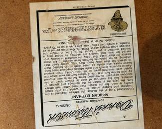 #194 25x21 copper art work of elephants signed Dennis Thomson original $40.00