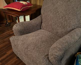 #49 club chair gray fabric $75.00