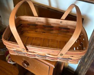 #66 longer Berger basket medium signed 1991 double swing handle $24.00