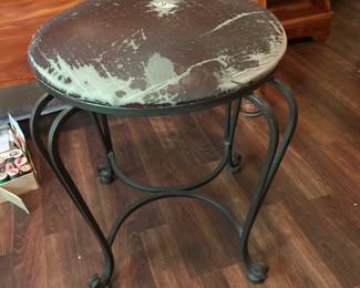 #125 as is vanity stool with metal legs and as is top 18 tall $20.00