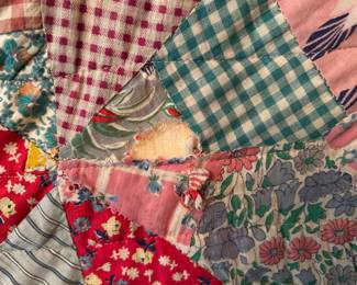 #139 89x57 scrapie quilt of star $50.00
