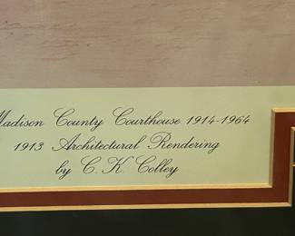 #127 Madison county court house 1914-1964 by CK Colley print $65.00