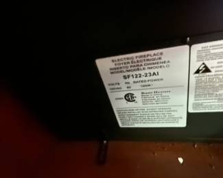 #29 electric fireplace heater SF 122-24AL $275.00