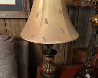 #41 tropical Rason style lamp 27 tall $35.00