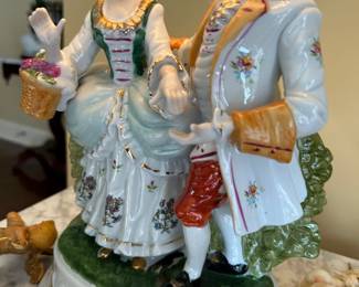 #12 Berok China lamp with paint on it 20 tall $100.00