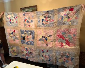 #139 89x57 scrapie quilt of star $50.00