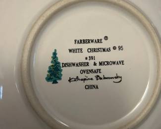 #100 Farberware White Christmas China 48 pieces $120.00