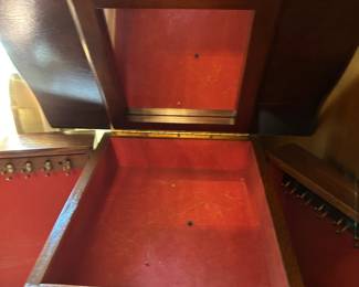 #149 Jewelry box with side doors 8 drawers flip top 19x16x42 $75.00