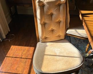 #1 American furniture co on wheels 72-x42x29 dining room table with 6 chairs $175.00