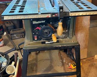 #219 tool shed Rockwell shop table saw $100.00