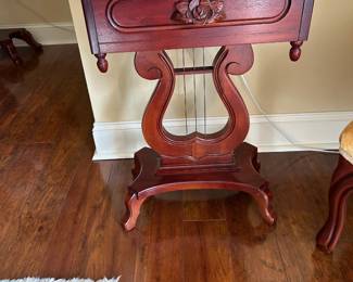 #11 pair of rose front pedistal tables with 1 drawer 18x14x27 $200.00