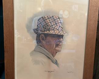 #159 Bear Bryant print signed 25x24 $75.00