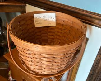 #67 Longergerger apple basket swing handle $20.00